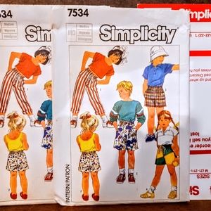 Vintage NOS 1980s Simplicity #7534 Sewing Pattern/ Uncut/ Childs' Jams